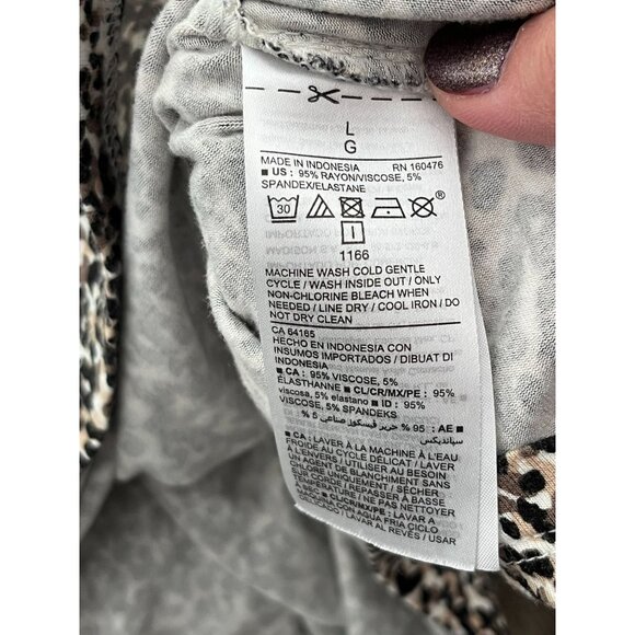 EUC Old Navy Leopard Print Long Sleeve Dress - Picture 4 of 7